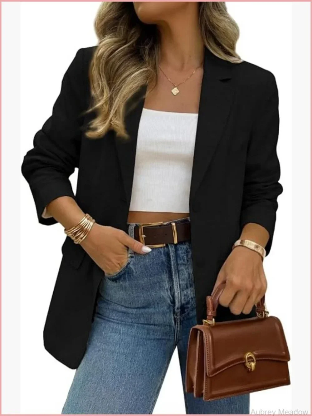 Long Sleeve Linen Blazer Casual Lightweight Jacket
